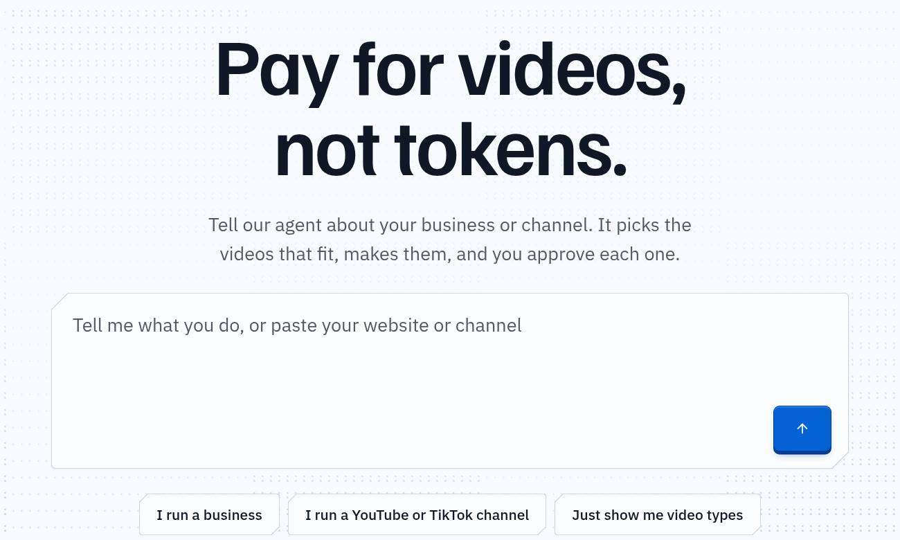 The Swarmm site in development: tell our agent what you do